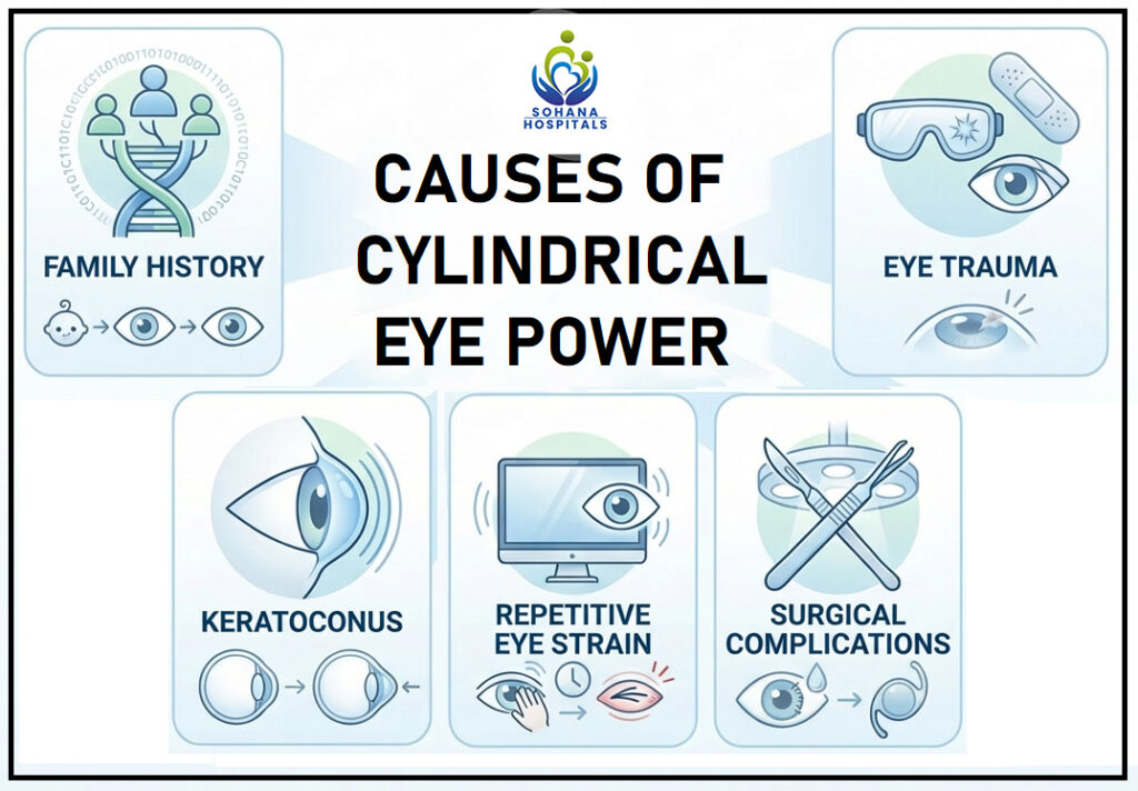 Causes of Cylindrical Eye Power