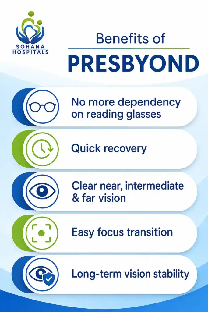 Benefits of PRESBYOND Laser Blended Vision