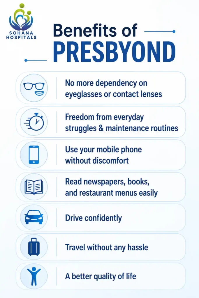 Benefits of PRESBYOND Laser Blended Vision